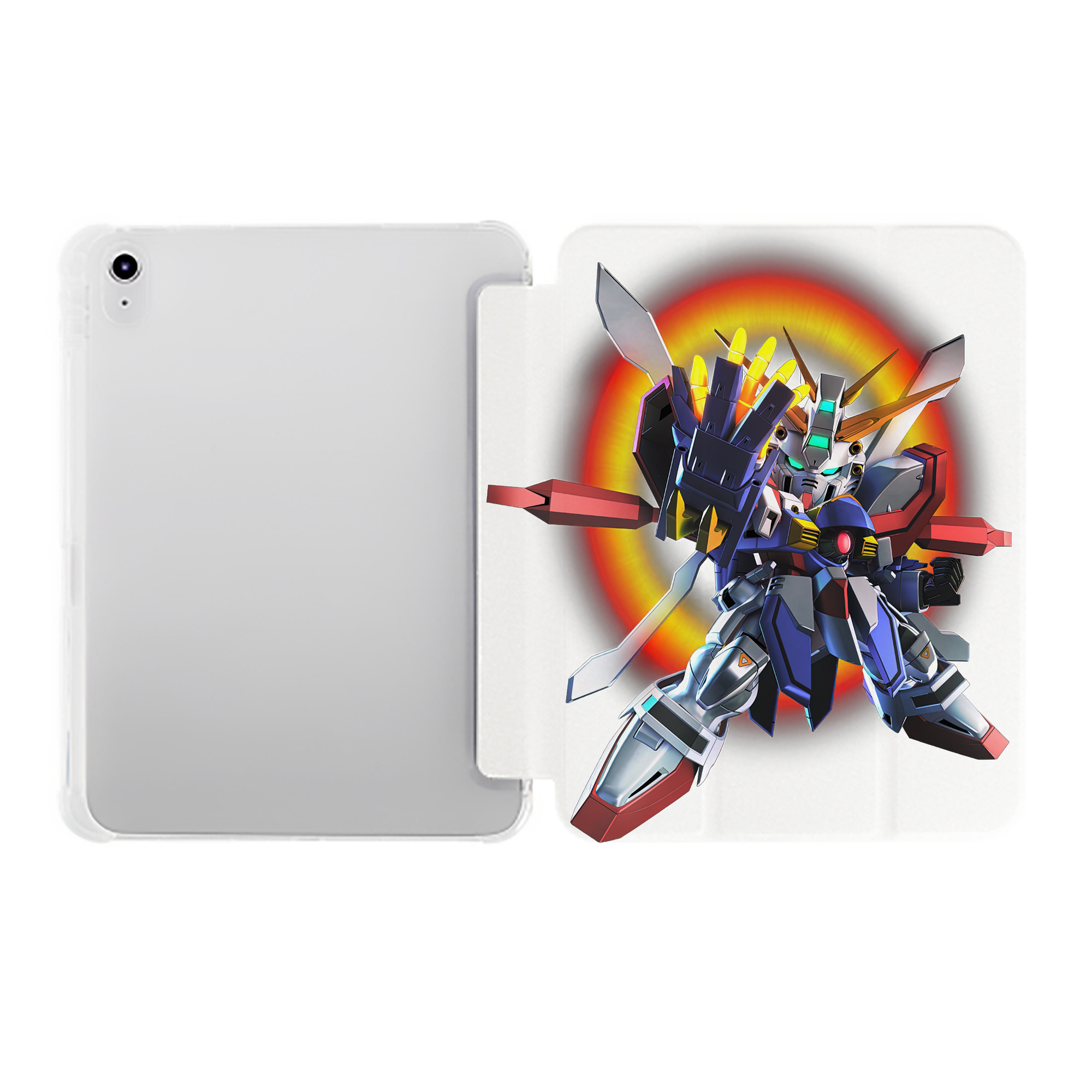 （画像用） 機動戦士ガンダム Mobile Suit Gundam IPad ケース ペン収納付き 三つ折りスタンド PUレザー×シリコン 対応機種9.5/10.5/10.9インチ
